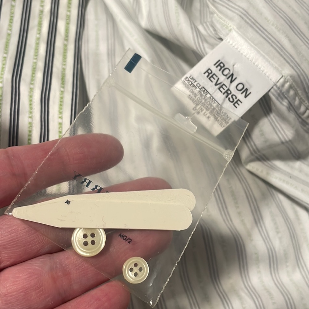 Burberry London. Size 15 1/2. Made in UK. - Picture 5 of 5